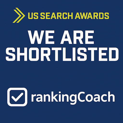 Image: rankingCoach Shortlisted for US Search Awards | AI Tools for SMBs